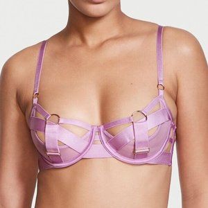 Victoria's Secret Very Sexy Unlined Balconette Strappy Harness Bra NWT